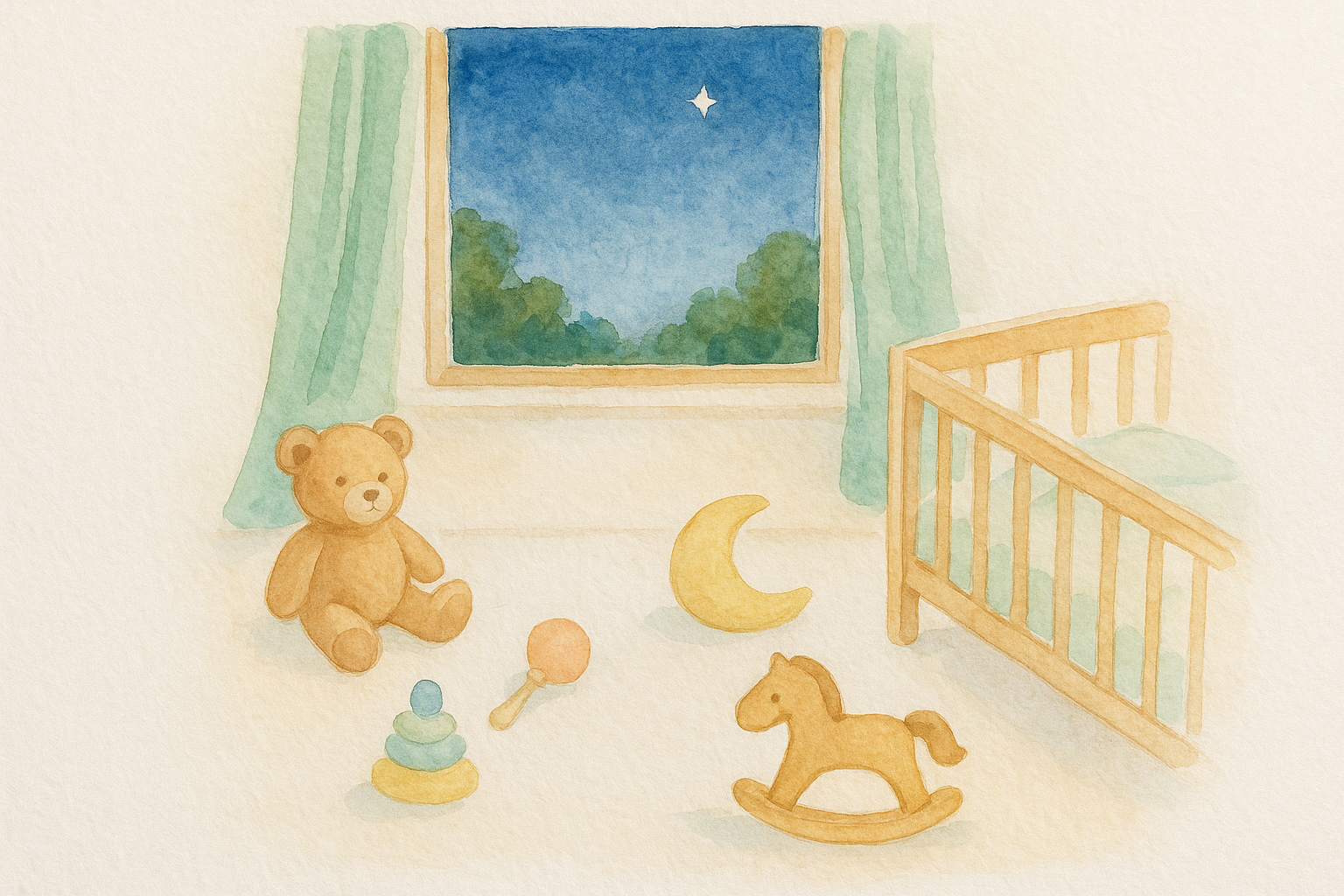 A single star visible through an open window at twilight, seen from inside a room.